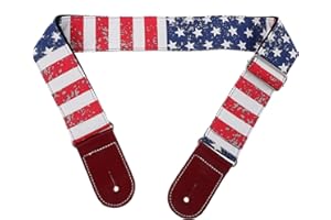 Vaguelly Adjustable Bass Guitar Strap Cotton Canvas Guitar Belt Lightweight Shoulder Sling Decorative