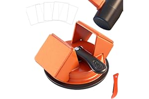 Heavy Duty Floor Gap Fixer Tool, 45°Striking Surface Floor Gap Repair Tool, Made of Iron & Enhanced Suction Cup withGrout Scr
