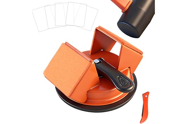 Floor Gap Fixer Tool Heavy Duty 45°Striking Surface Floor Gap Repair Tool Made of Iron & Enhanced Suction Cup with Slot Cutter and 5pcs Sticky Pads for Fixer Laminate/Vinyl Flooring Tools