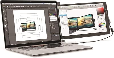LEXIBOOK Trio Max 14" Portable Monitor Full HD IPS 1080p Laptop Dual Display