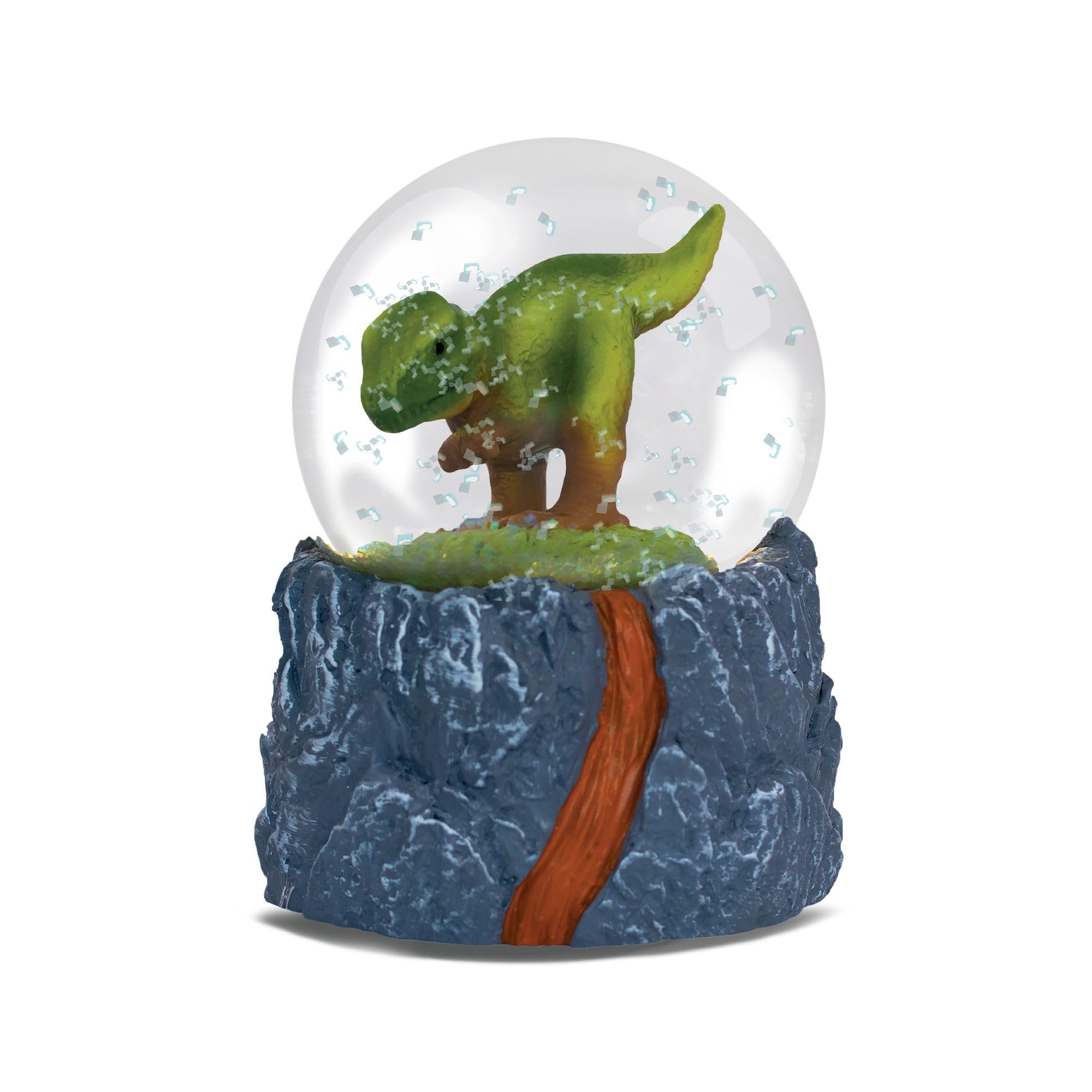 Water Globe - T-Rex from Deluxebase. Decorative Snow Globe Ornament with Dinosaur Figurine, Glass Glitter Dome with Resin Base, Novelty Home Decor Display Piece.