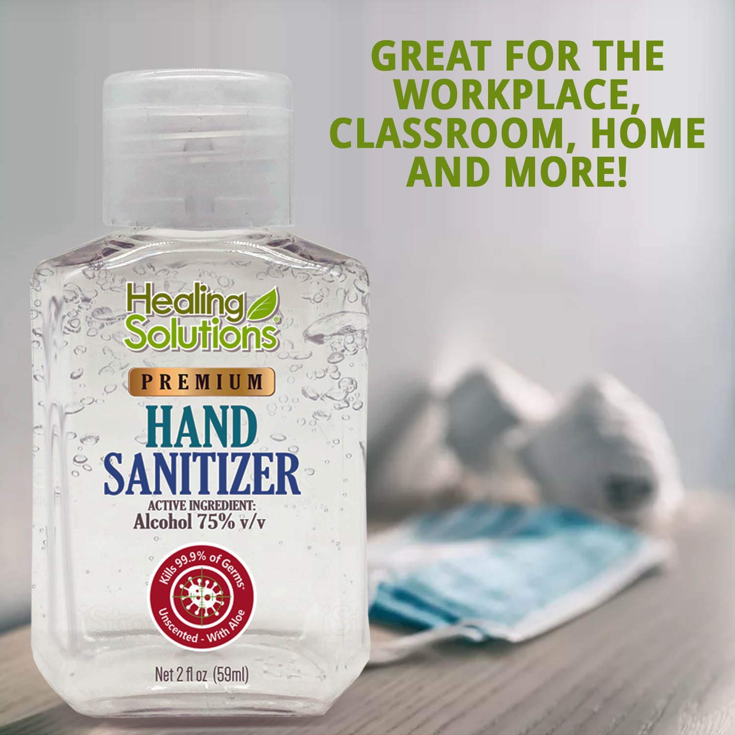 Hand Sanitizer Gel (24 Pack - Mini 2 oz Bottle) - 75% Alcohol - Kills 99.99% of Germs - Small 2oz Bulk Travel Size Individual Personal Pocket 2 Ounce Bottles: Health & Personal Care