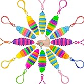 12 PCS Sensory Slug Toys, Articulated Stretch Caterpillar Toy, Anxiety Relief Fidget Slug Toy, Novelty Party Favors for Kids.