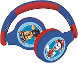 LEXIBOOK Paw Patrol 2-in-1 Bluetooth Kids Headphones 85 dB Safe Blue Red view 4