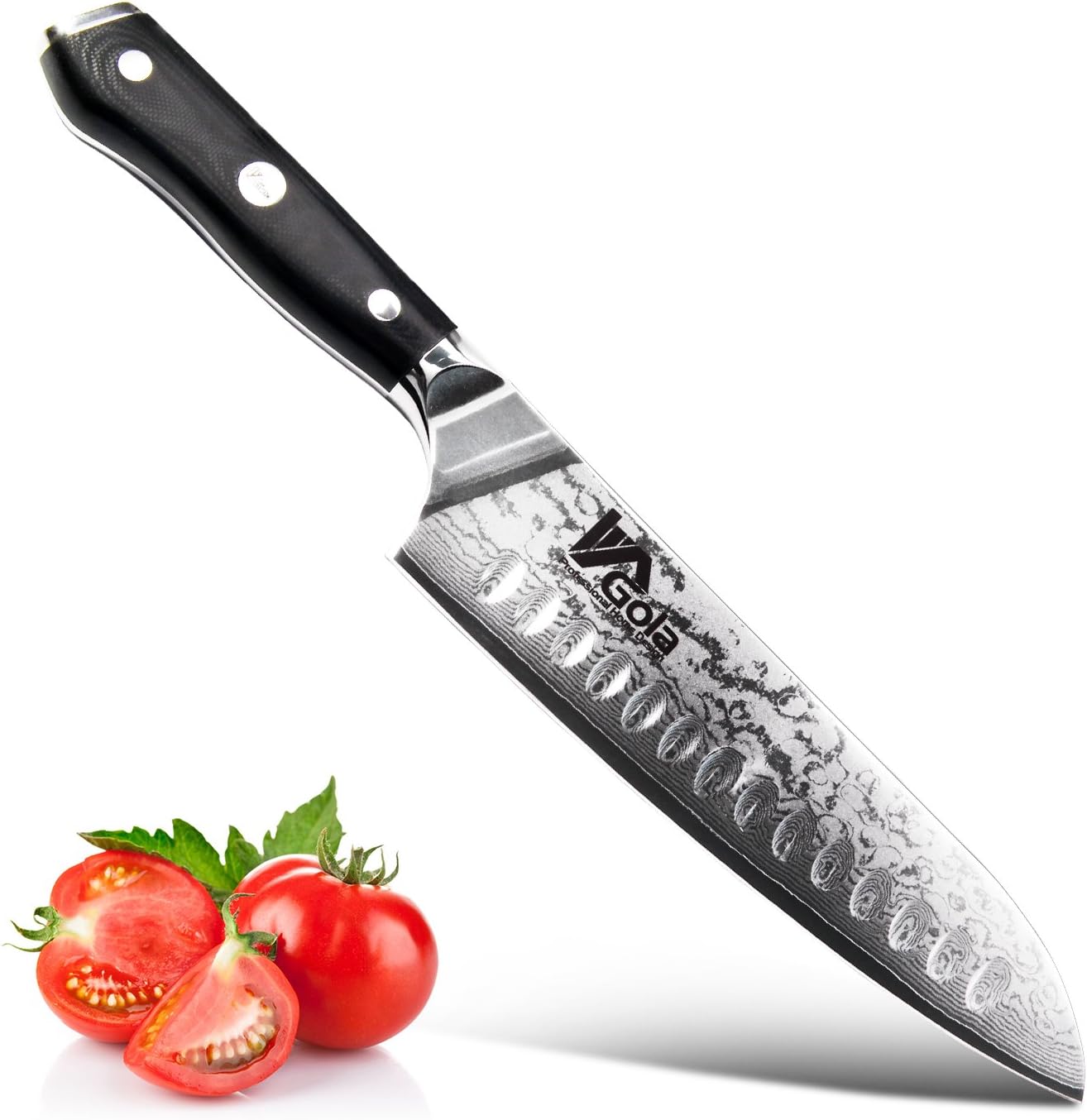 Santoku Knife 7-inch Japanese VG-10 67 layers Damascus High Carbon Stainless Steel Professional Kitchen Sedge Cutlery