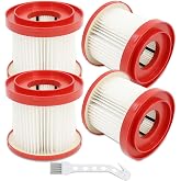 Vacuum Filter 49-90-1900 For Milwaukee, Compatible With Milwaukee Cordless M18 Vacuum 0780-20 0880-20, 4 Pack 49-90-1900 Wet Dry Vacuum Filter