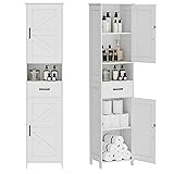 Homhedy 67" H Tall Bathroom Storage Cabinet with 2