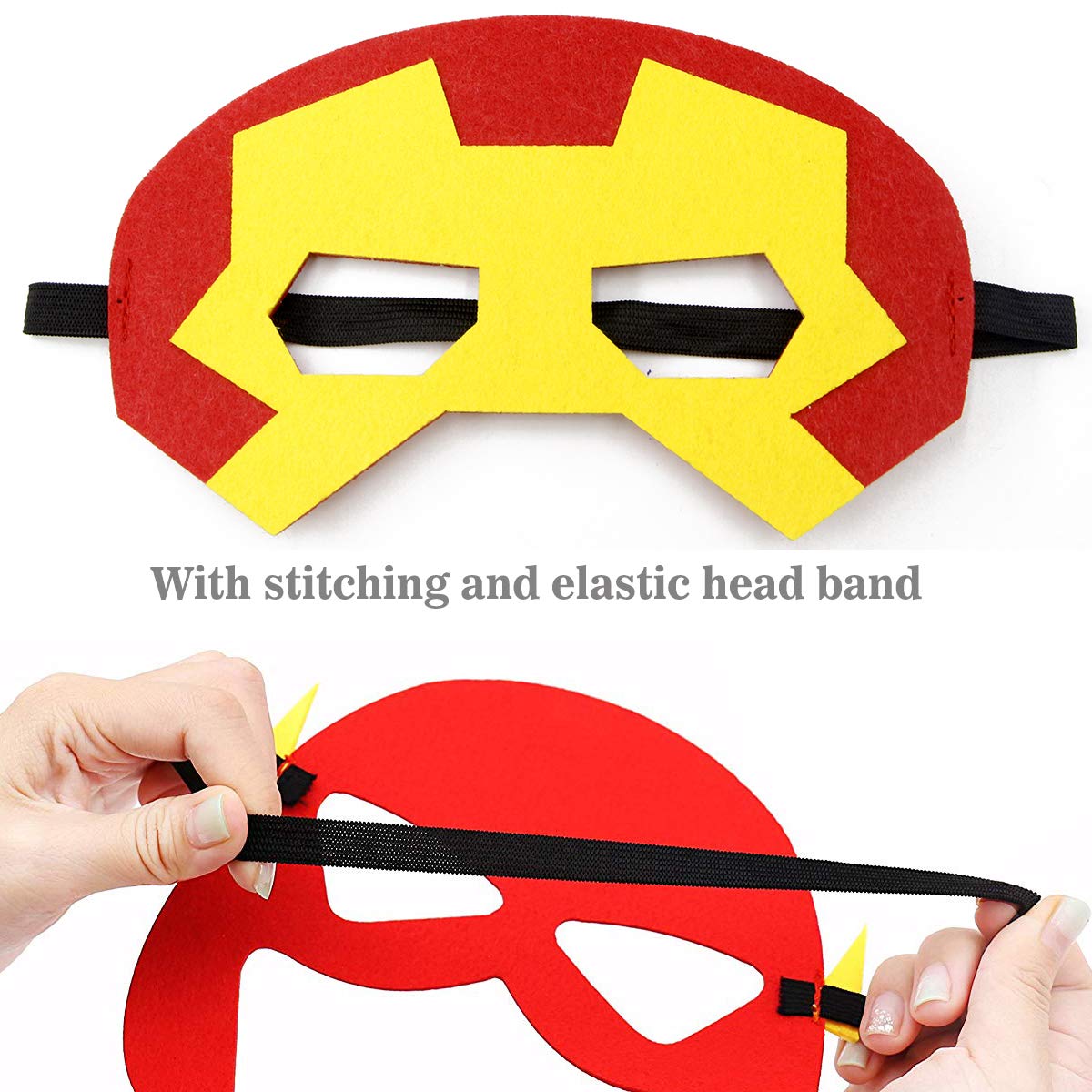 Kids Party Cosplay Masks Felt Party Masks 33 Pieces Multiple Sizes ADJUSTABLE Elastic Band for Birthday Halloween Party Supplies to Decoration