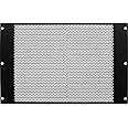 NavePoint 7U Blanking Panel, Perforated, Flanged, 19 inch Wide Network Server Rack or Server Cabinet, Filler Panel, Steel, Hardware Included