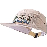 Gvatasz Quick Dry 5 Panel Hats for Men Waterproof Flat Brim Hat Lightweight 5-Panel Baseball Caps Casual Trucker Snapback Hat