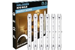 MISDOOD R7S J118mm T3 Halogen Light Bulbs, 120V 500W Type THalogen Bulbs LED Replacement, 4.6 Inch Long Double Ended Light Bulb for Work, Security,Landscape Lights, Dimmable 6 Pack