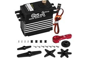 BEFFKKIP 25KG Digital Servo Motor High Torque Metal Gear and Stainless Steel Gear Servo for RC Robot Car Crawler Robotic Model DIY Control Angle 180°