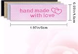 Ctzrzyt 120 Personalized Sewing Labels Heart Pattern 5x1.5cm - Multi Color view 4