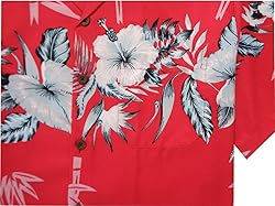 ALVISH Hawaiian Shirt 35 Mens Bamboo Tree Print