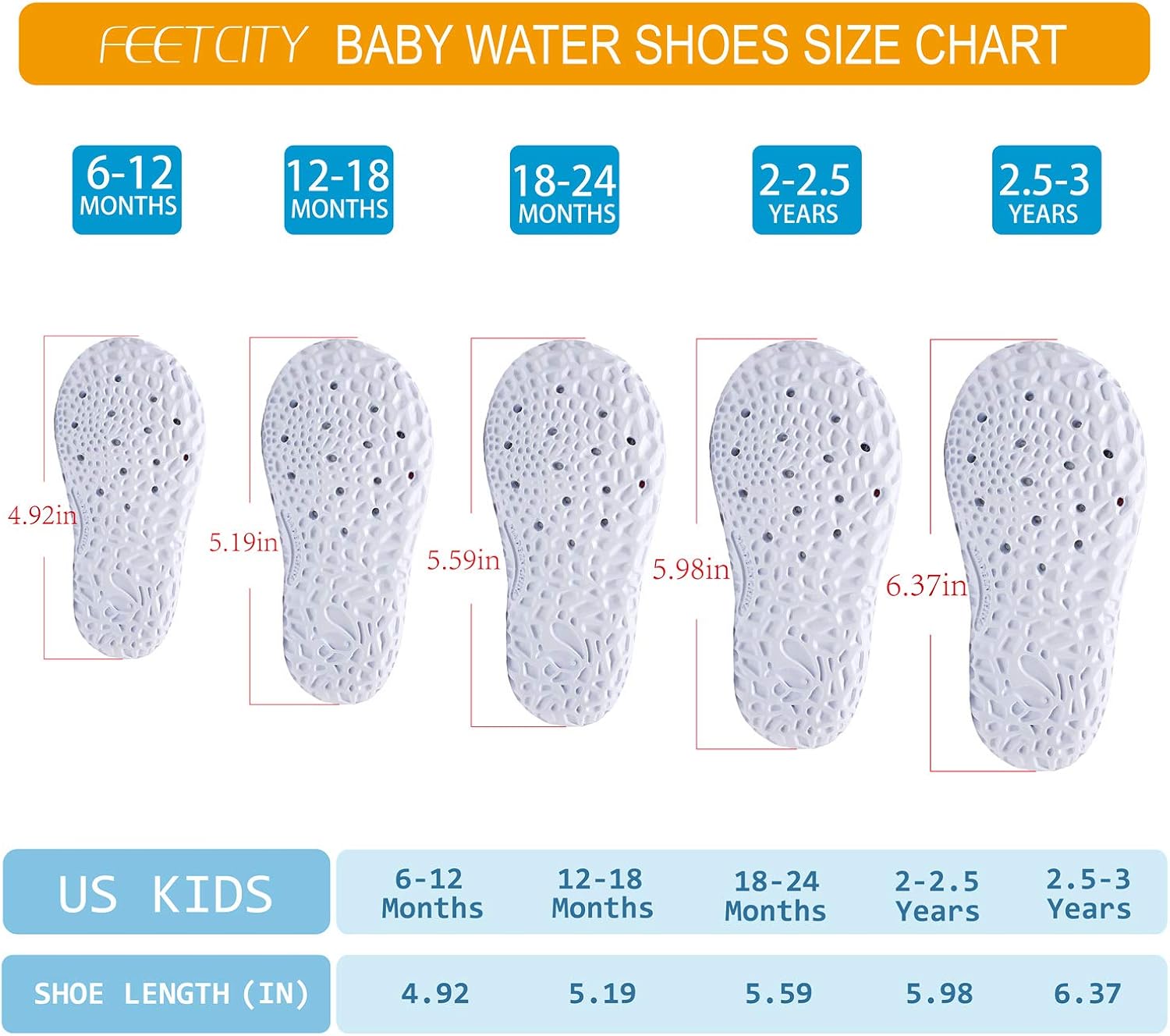  | FEETCITY Baby Boys Girls Water Sport Shoes Barefoot Kids Aqua Socks Quick-Dry Beach Swim Pool Shoes | Athletic & Outdoor