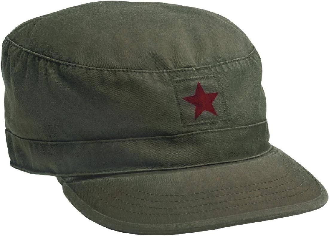 Rothco Vintage Olive Drab Fatigue Cap Red Star