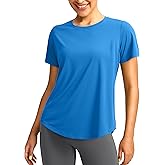 Women's Short Sleeve Workout Shirts UPF 50+ Sun Protection T-Shirts Quick Dry Breathable Gym Running Hiking Tops for Women