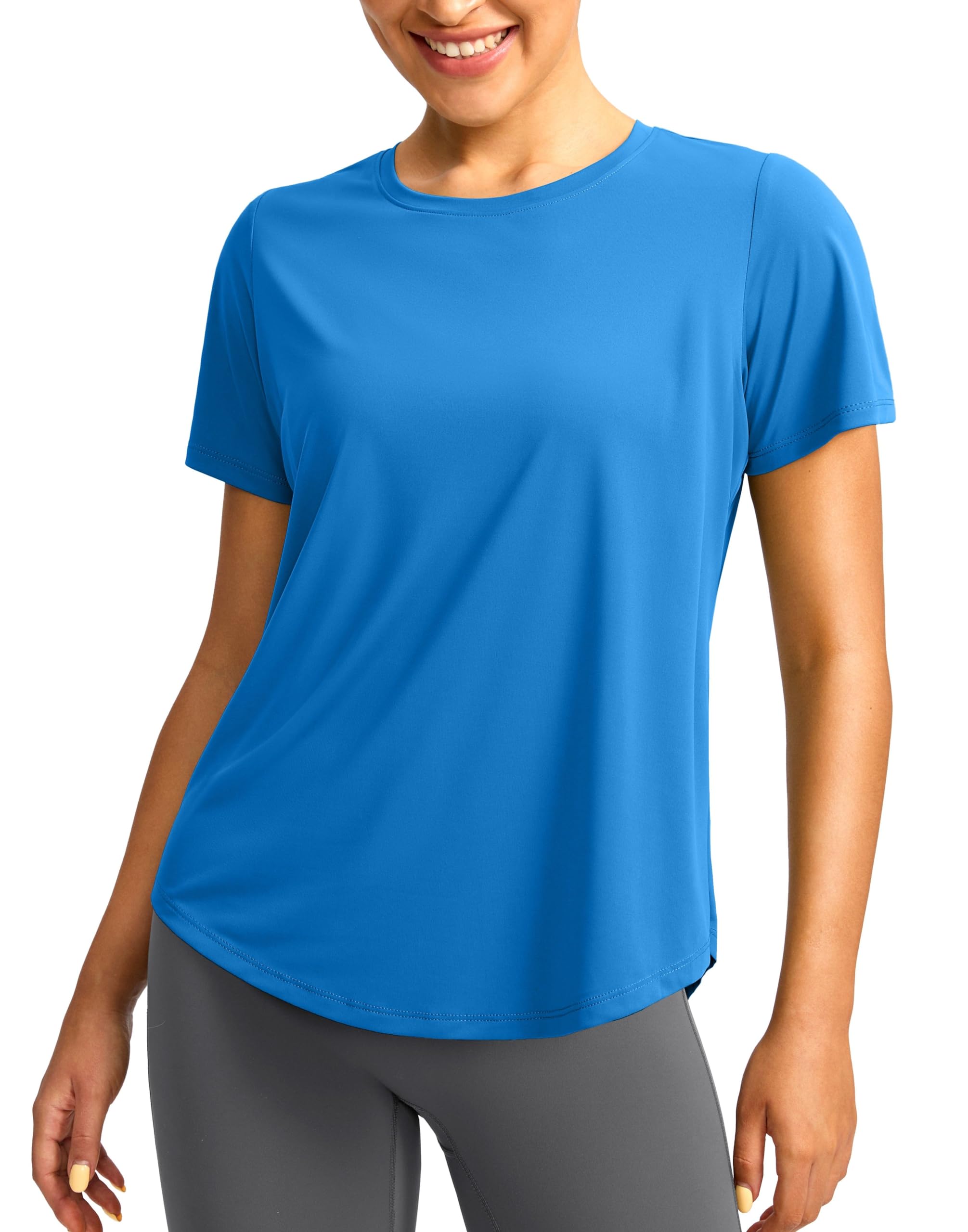Women's Short Sleeve Workout Shirts Breathable UPF