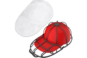 XQXA Hat Washer Cage with Mesh Bag - Hat Cleaner for Adult and Kids Hats | Ideal for Baseball Caps | Safe for Dishwasher and Washing Machine | Black | 1-Pack
