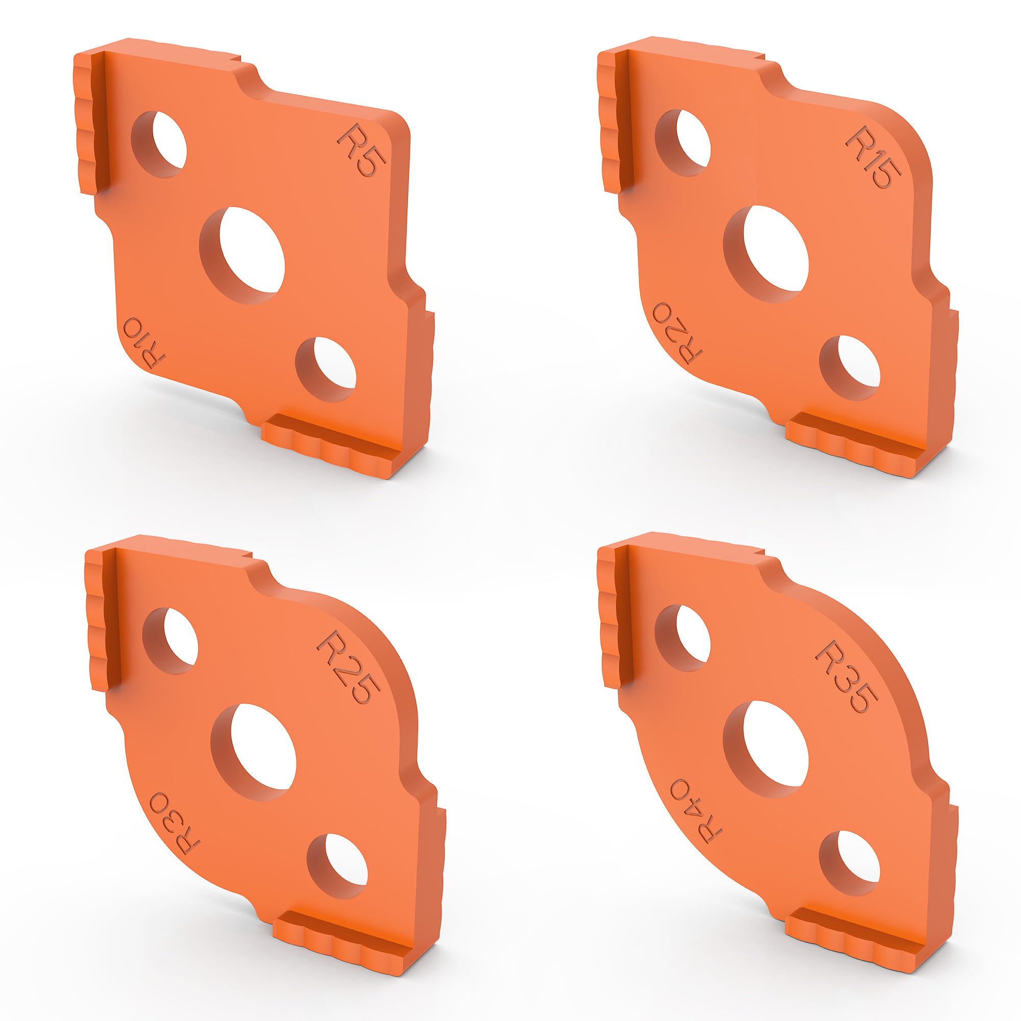 inBovoga 8 Radius Corners Router Jig Router Templates, High Hardness ABS+CNC Radius Routing Templates, Routing Rounded Corners Router Bit Templates for Woodworking