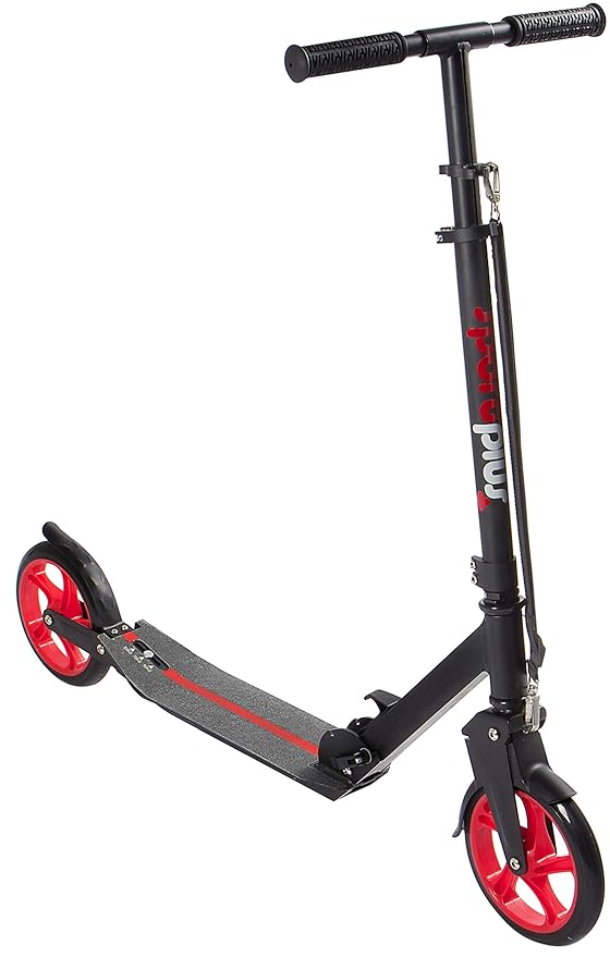 SportPlus Ezy Urban-Scooter, patentierte Vollfederung, extra große Räder Ø 200mm, bis 100 kg Benutzergewicht