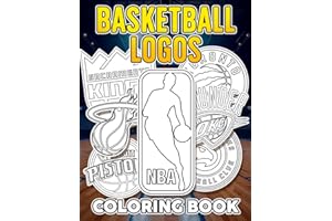 Basketball Logos Coloring Book: Featuring All Symbol Play Ball Teams, Creative Sports Coloring Pages for Kids and Adults, Perfect Gifts for Boys 8-12
