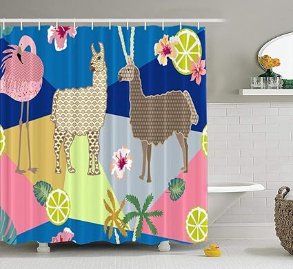 Amazon Com Lilymua Fabric Shower Curtain Creative Animal With