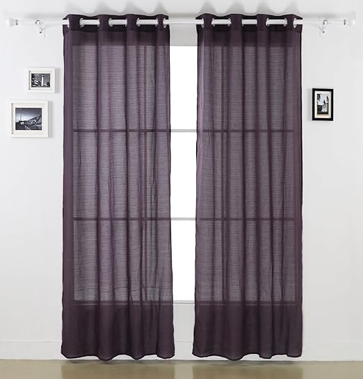 Amazon Com Deconovo Fashion Colored Faux Voile Grommets Window