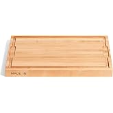 Made In Cookware - Butcher Block - Maple Wood - Thick Charcuterie Board with Side Handles - Crafted in USA - 17.75x11.75"
