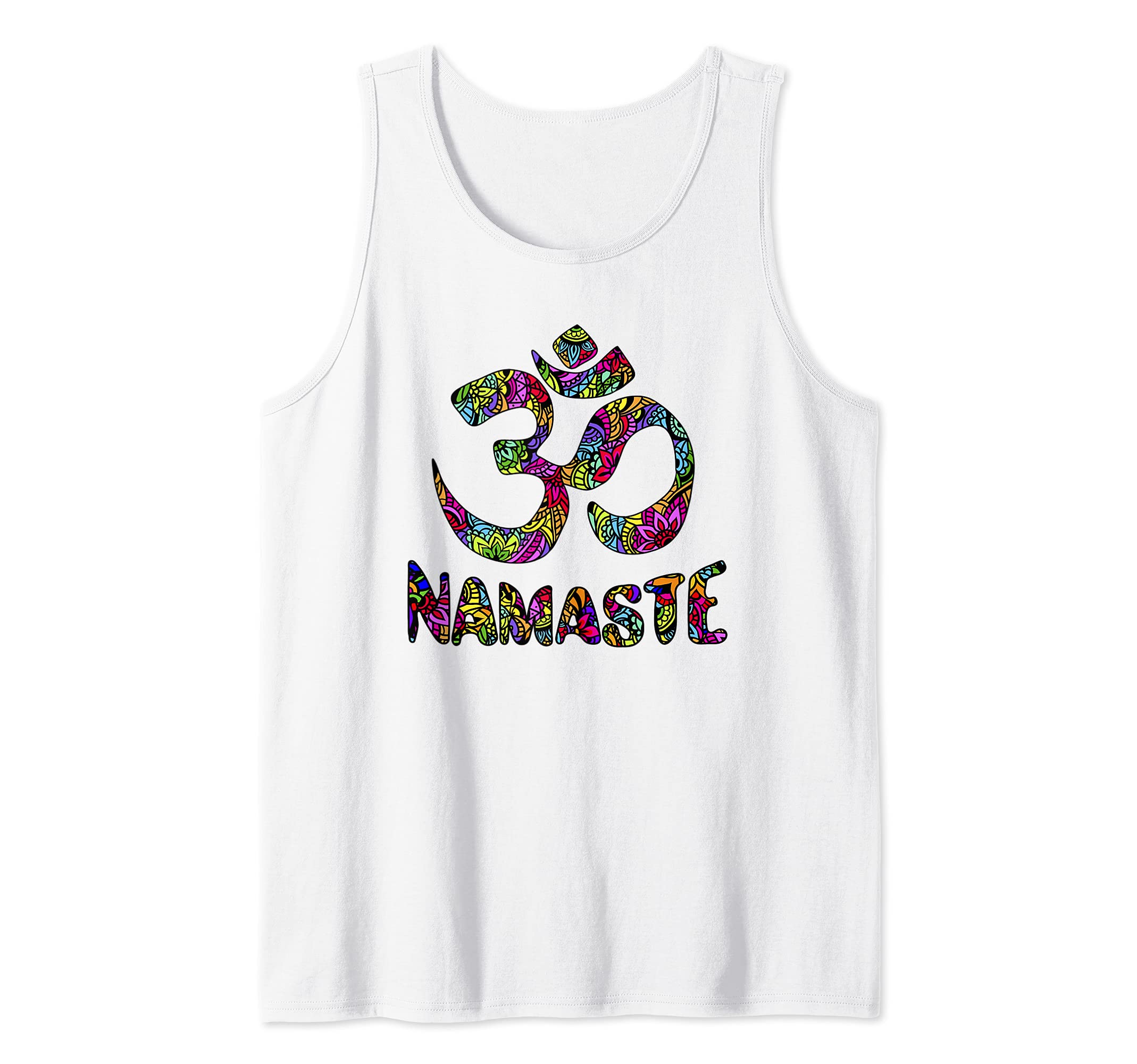 Namaste Meditation Buddhism Om Graphic Aum Yoga Zen Design Tank Top