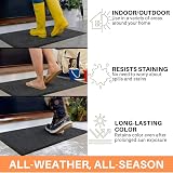 SAFRI Grey Barrier Mat Heavy Duty Indoor Outdoor Dirt Trapper 60x120cm view 5