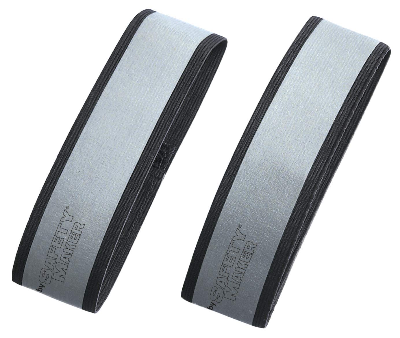 Walser Reflective Bands with Velcro Fastening, Reflective Safety Bands for Outdoor and Sports, Can be Used Many Times with Reflective Strips, Black