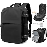 bergsalz Vacuum Backpack Travel With Pump,Mochila De Viaje Compresion Al Vacio,Large Carry On Vacpack Backpacks For Women Men,Personal Item Travel Backpack With Vacuum System,Black