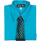 Avery Hill Boys Short Sleeve Dress Shirt with Windsor Tie