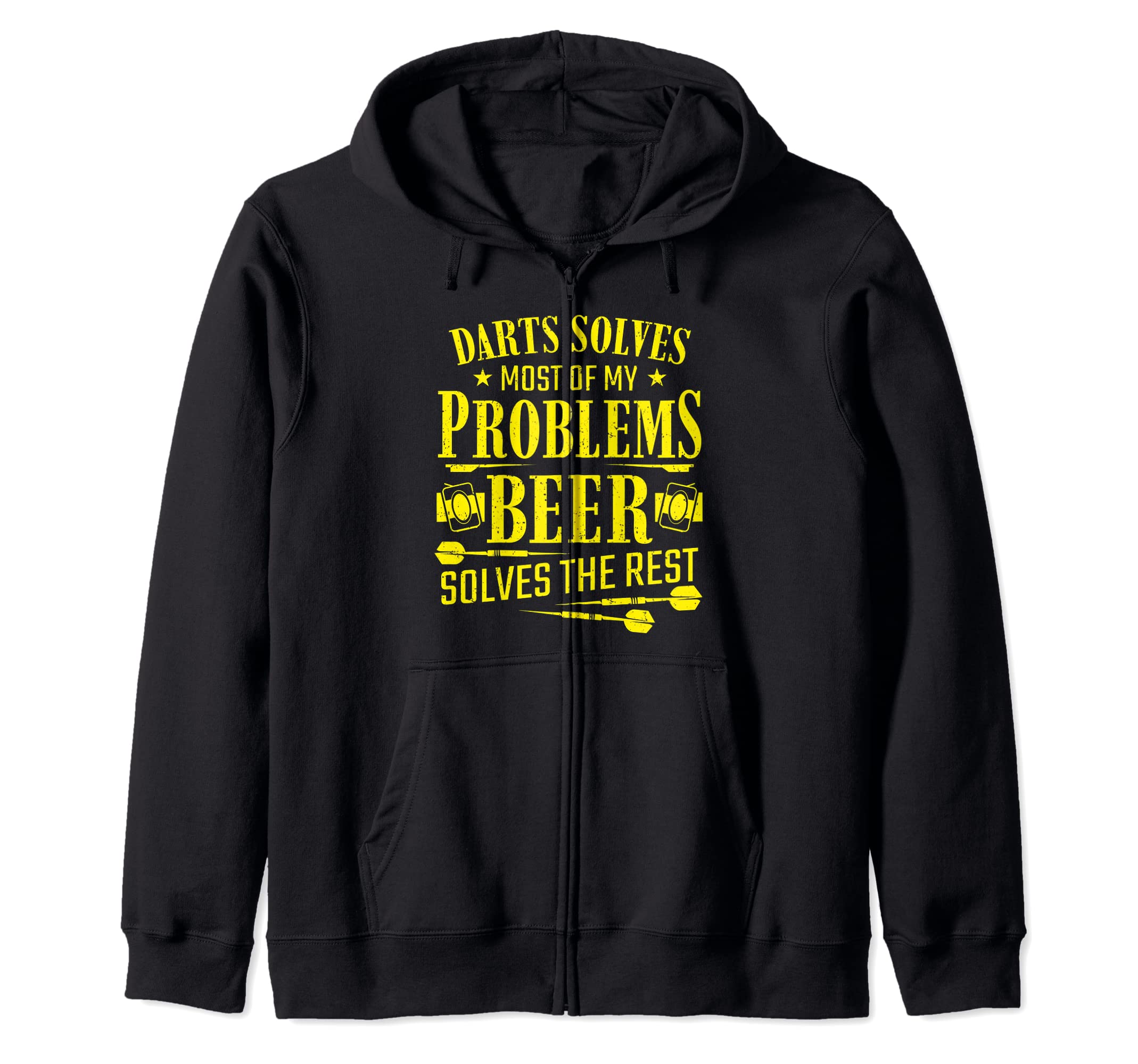 Dart Outfit For Darts Player Dartboard Beer Zip Hoodie