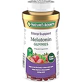 NATURE'S BOUNTY Melatonin Gummies, Helps Reset Sleep-wake Cycle, Helps Increase Total Sleep Time, Helps to reduce the time it
