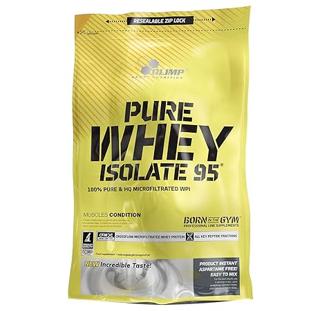 OLIMP Pure Whey Isolate 95 600g Schokolade Geschmack reines Wheyprotein-Isolat WPI ohne laktoseverzweigte Aminosäuren bcaa Mu