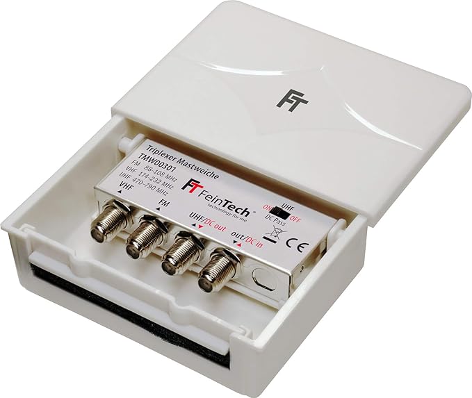FeinTech TMW00301 Triplexer 3-fach Mastweiche 3 Eingänge UKW VHF UHF Combiner