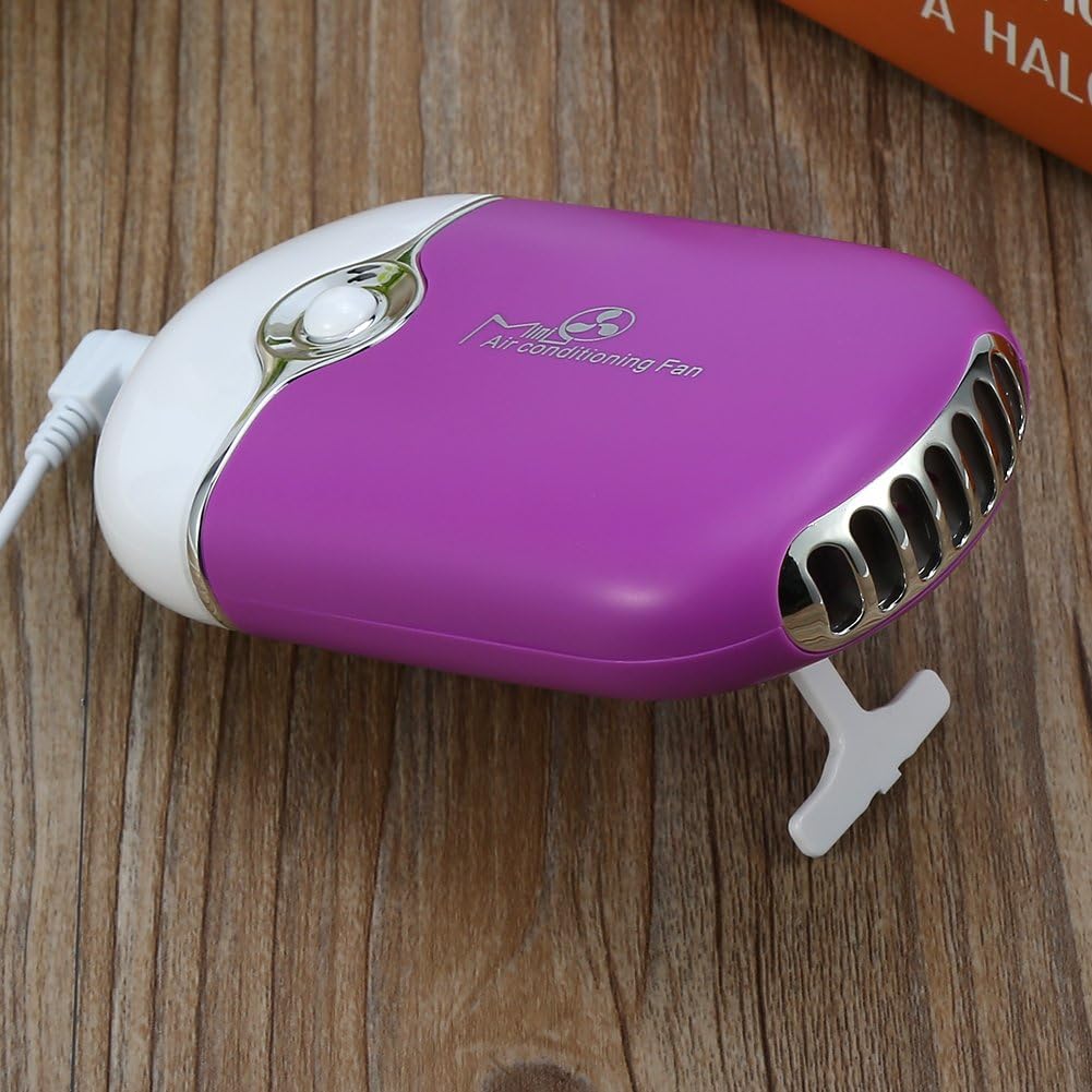 Bladeless Fan, Eyelash Dryer, Personal Mini Portable Fan, Electric Air Conditioning Blower, Handheld Cooling Refrigeration USB Rechargeable for Eyelash Extension Nail Polish Fast Dryer(Purple) - Image 5