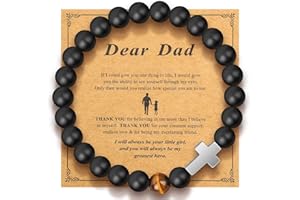 CAISIDIONG Bracelet Gifts for Son, Natural Stone Bracelet for Man, Husband, Dad, Grandson, Brother, Boyfriend Gift