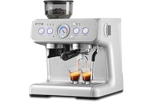 Gevi Espresso Machine 20 Bar With Grinder & Steam Wand – All in One Espresso Maker & Espresso Machine with Grinder for Home