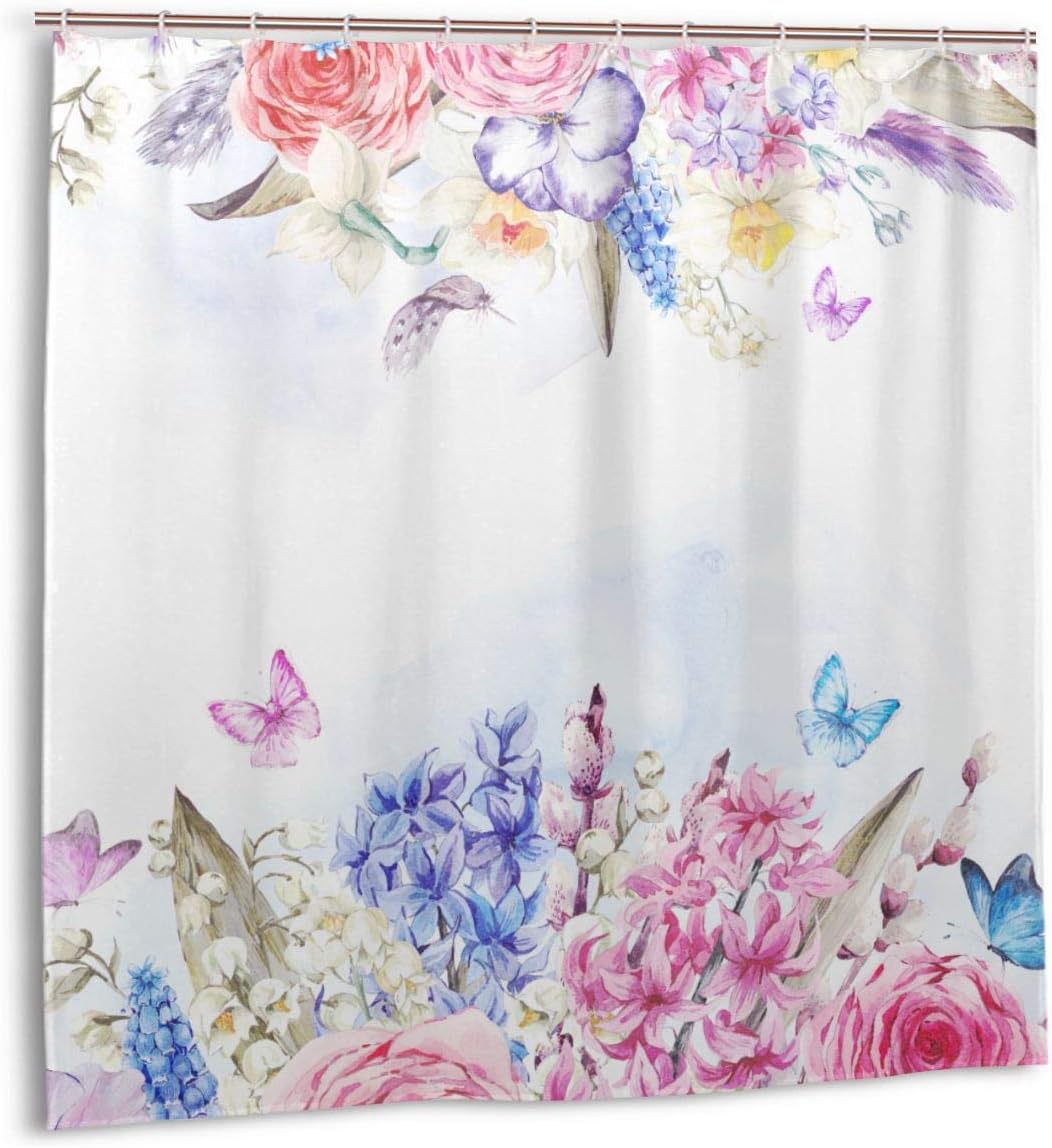 Waterproof Shower Curtain for Bathroom Decor Set,Delicate