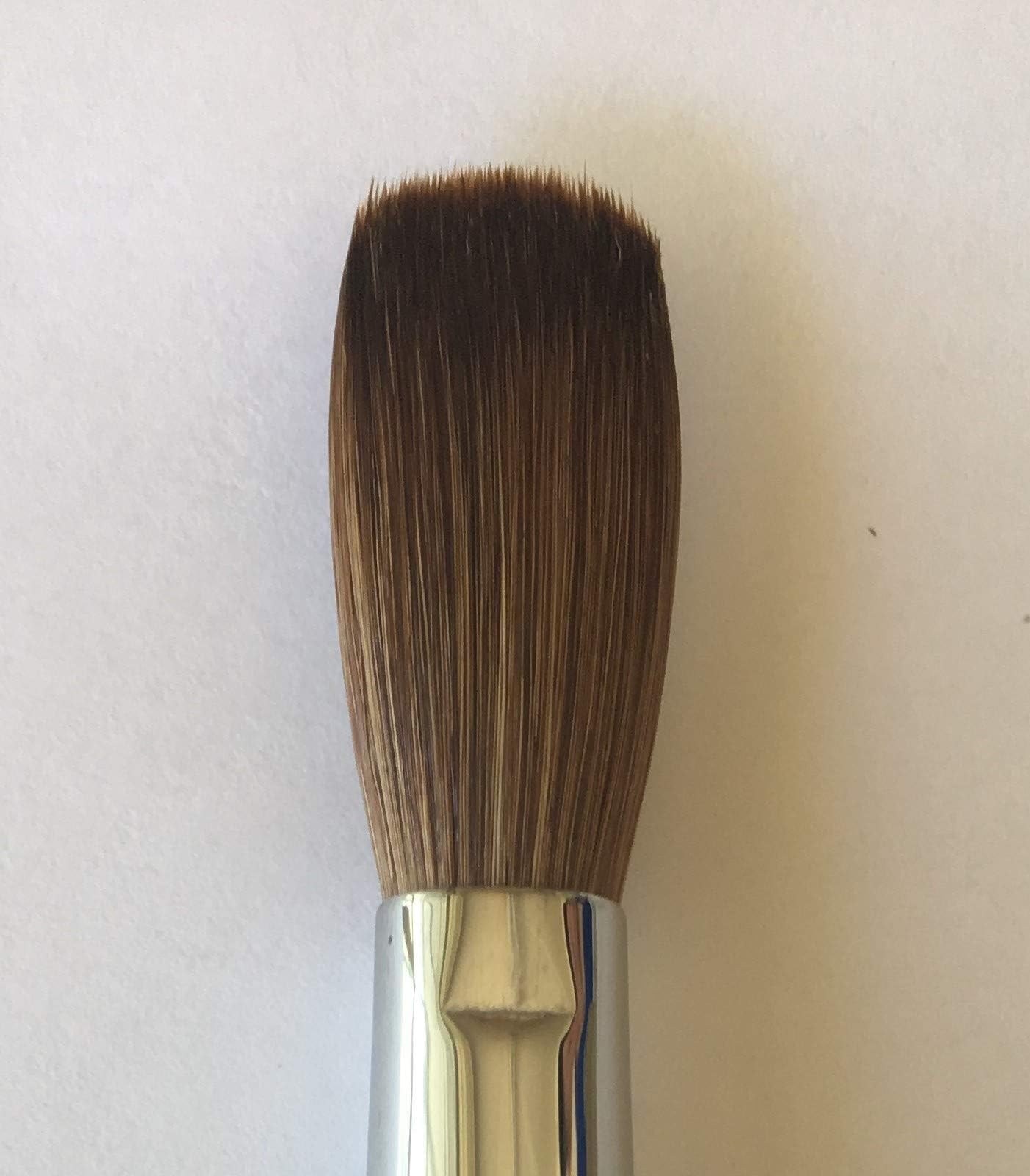 Six Angles - CRIMPED - Black Handle Petal 100% Kolinsky Acrylic Nail Brush (Crimped 18)