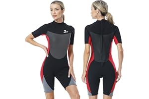 Owntop Shorty Wetsuit Mens Womens 3/2mm Neoprene Wet Suit for Diving Surfing Swimming Kayaking