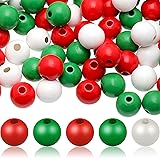 180 Pcs Wooden Bead Colorful Wood Beads for Crafts