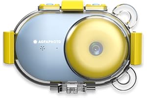 AGFAPHOTO AGFA Photo Realikids Cam Waterproof - Kids Camera, Dual Lens, Selfie Mode, 2.4 inch LCD Screen, Photo Filters, 10m Waterproof Case, Lithium Battery - Blue