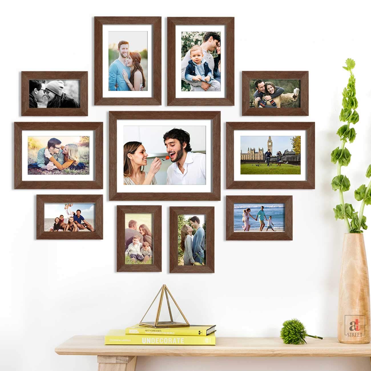 Buy Eelysian Set of 11 Brown Wall Photo Frame, Picture Frame for Home