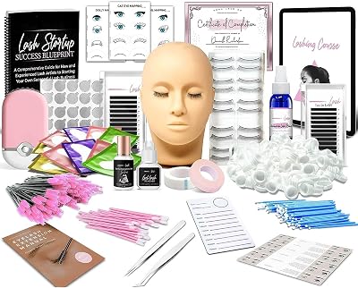 TwoWin Lash Eyelash Extension Kit Mannequin Head Training for Beginners