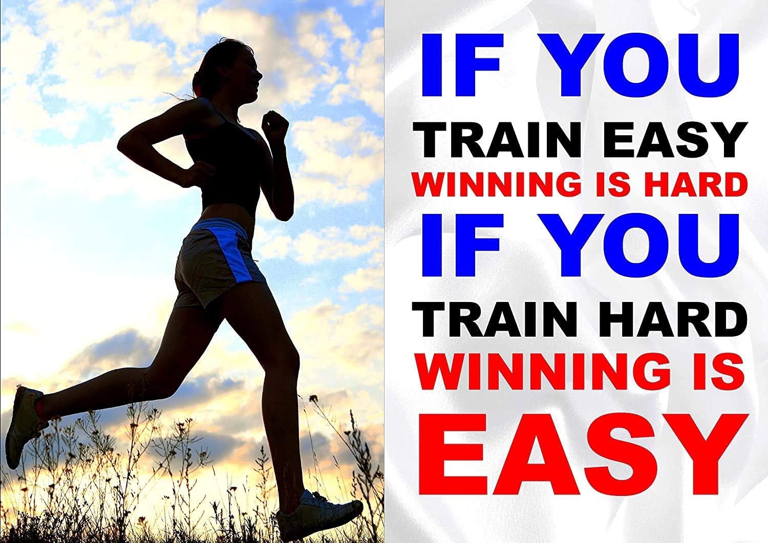 Inspirational Motivational Quote Sign Poster Print Picture(RUNNING ...