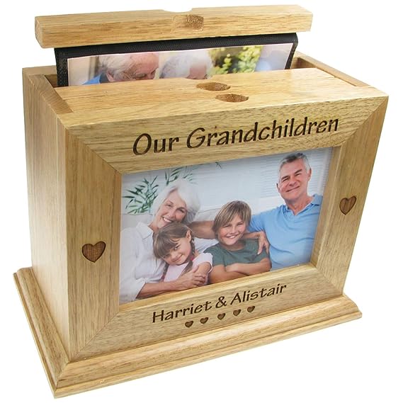 Grandparent Our Grandchildren Personalised Oak Photo Box Album (photo